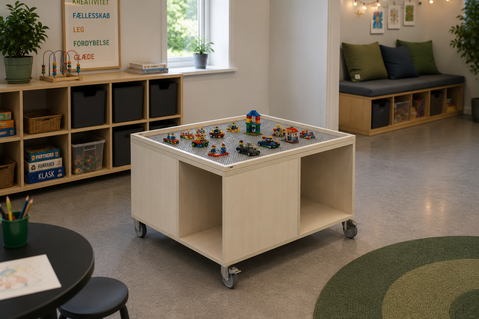 8150LL – Legebord med kantliste og LEGO plader